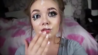 Facial cumshot compilation